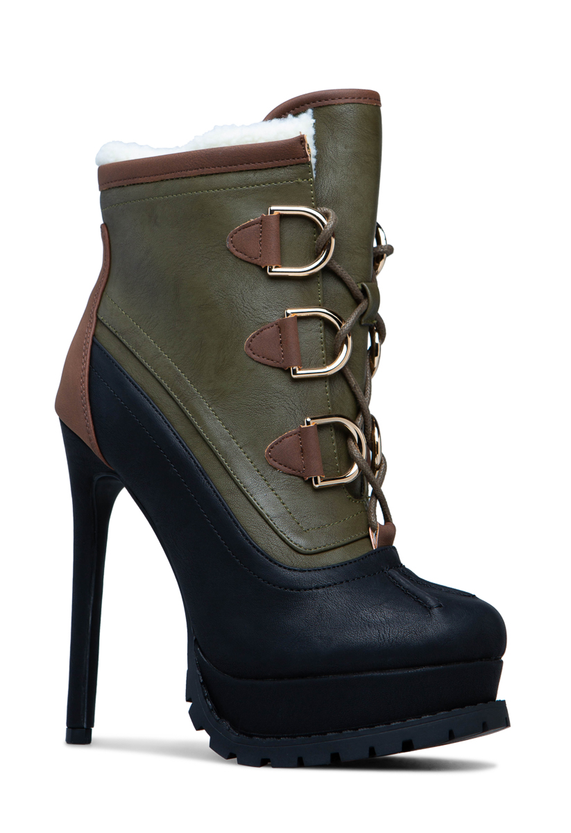 daylene stiletto hiker bootie