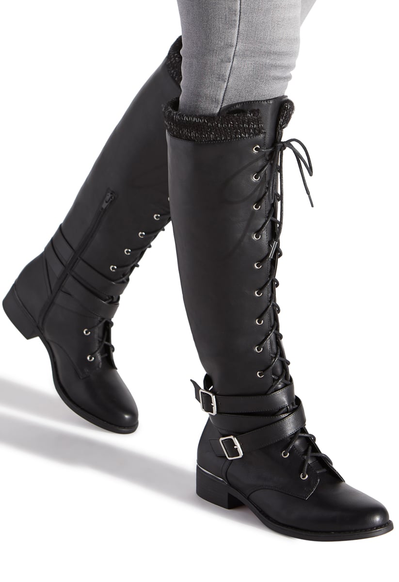 shoedazzle lace up boots