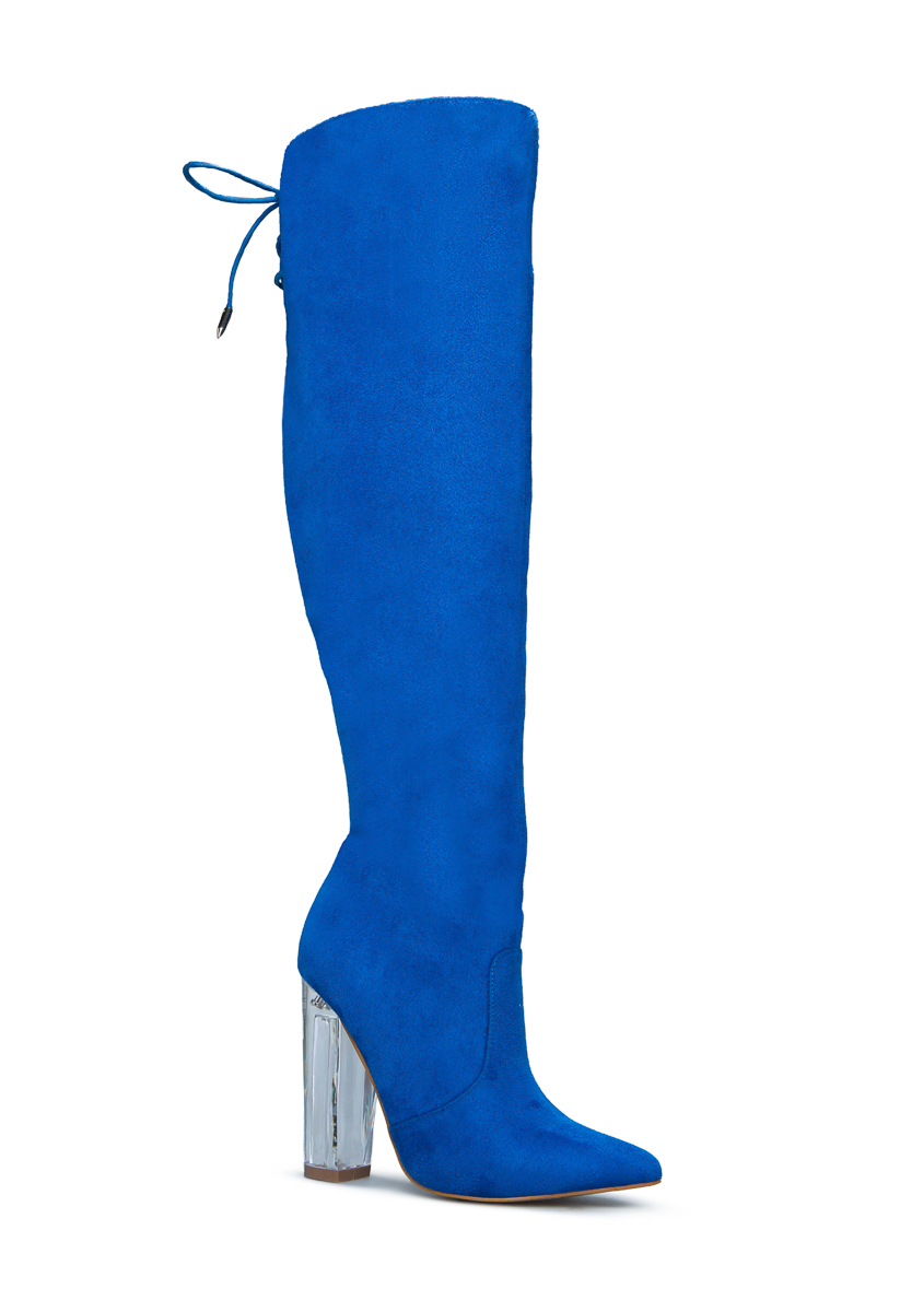 shoedazzle blue boots