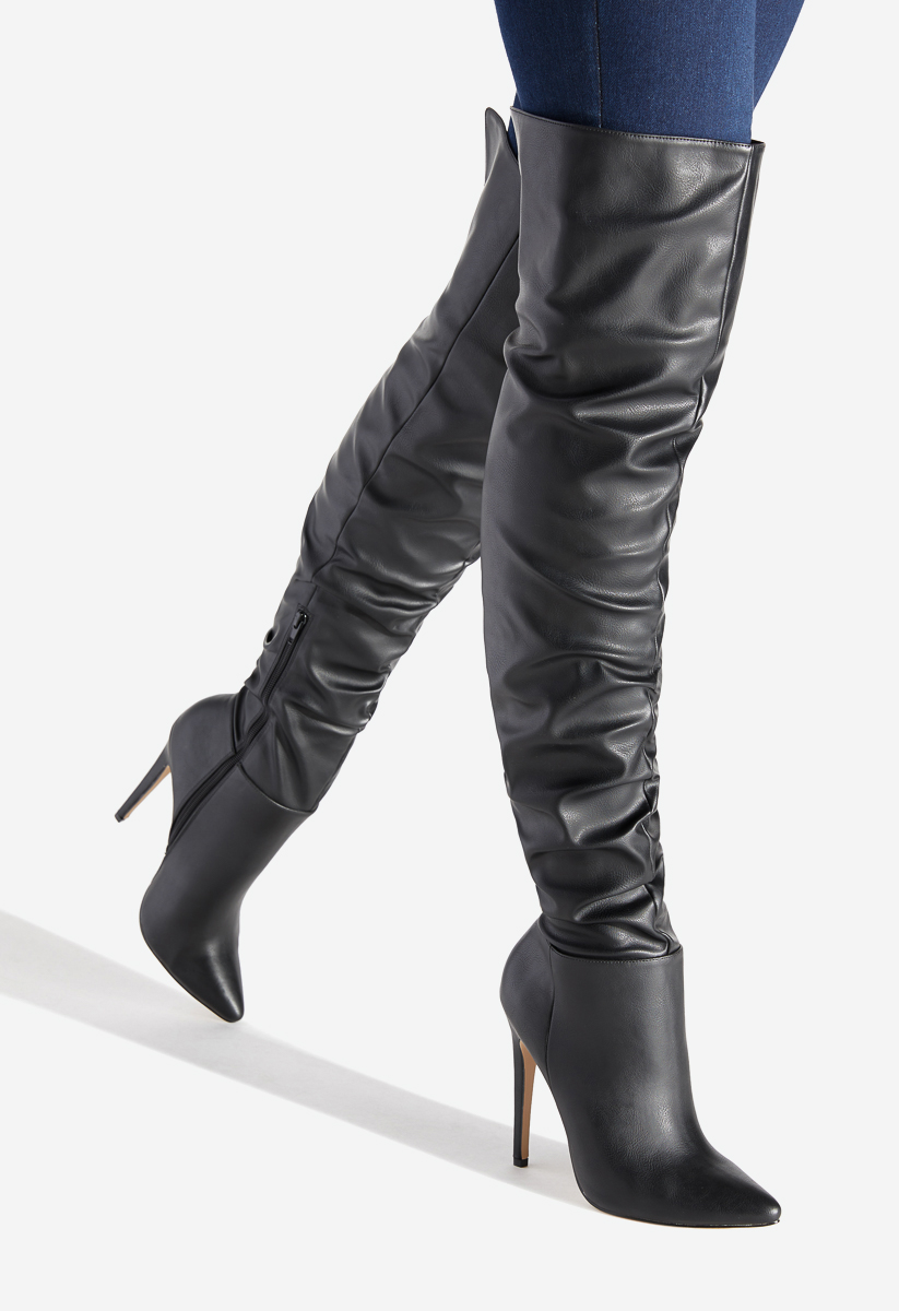 shoedazzle thigh high boots