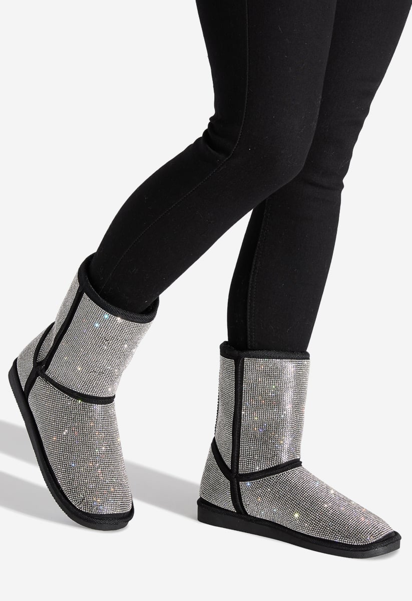 dazzler embellished flat boot