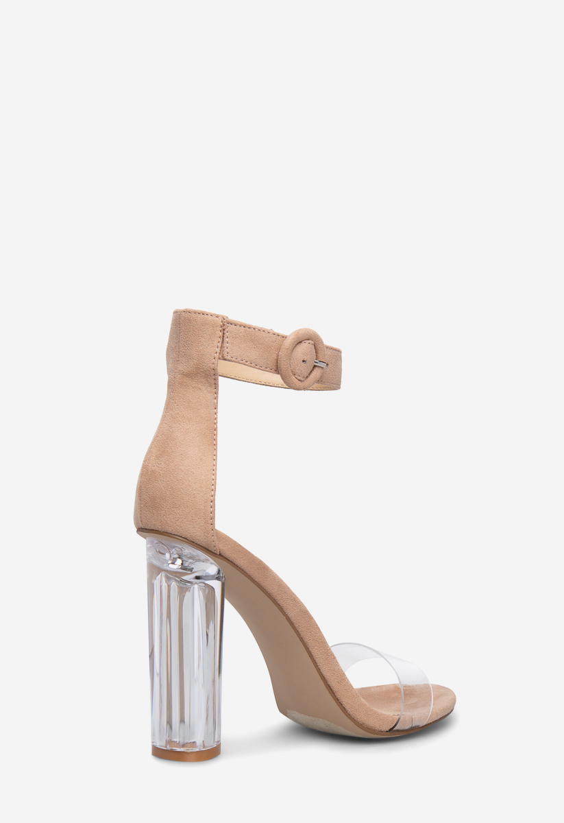 camden lucite heeled sandal