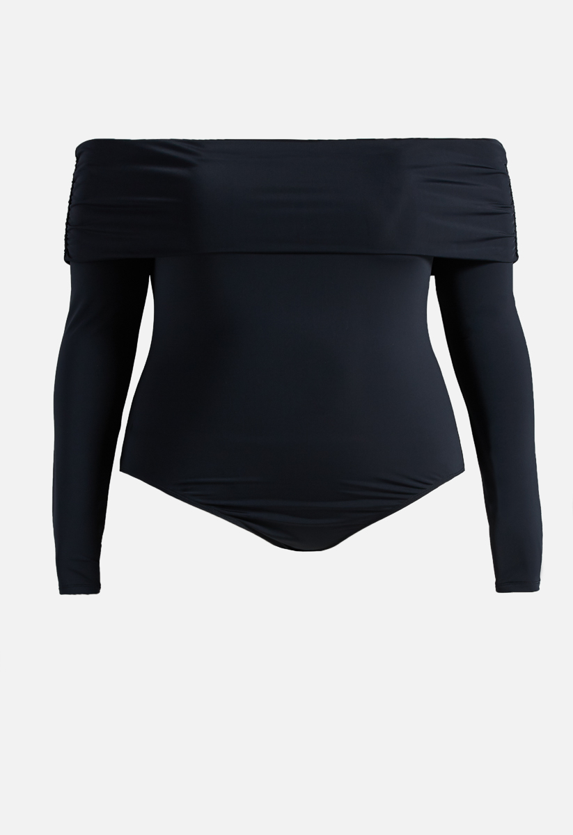 plus size long sleeve bodysuit