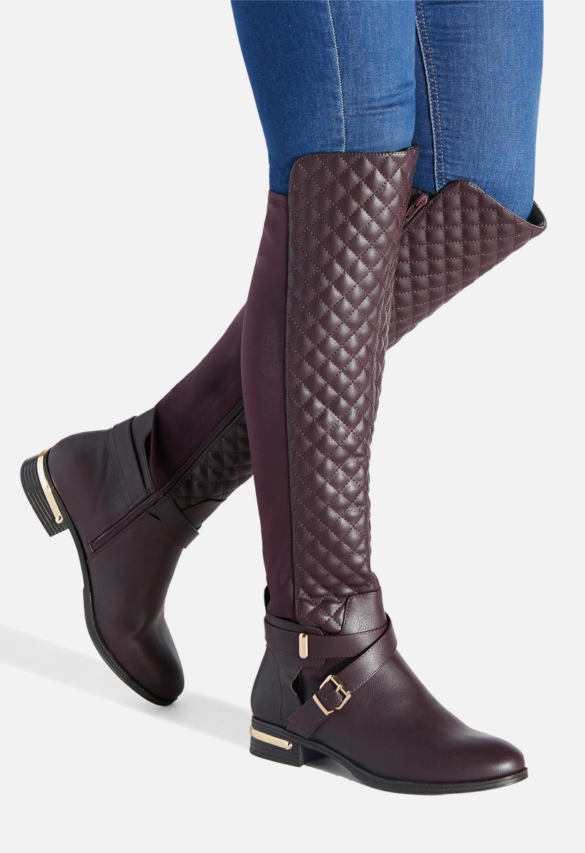 annabeth quilted flat boot