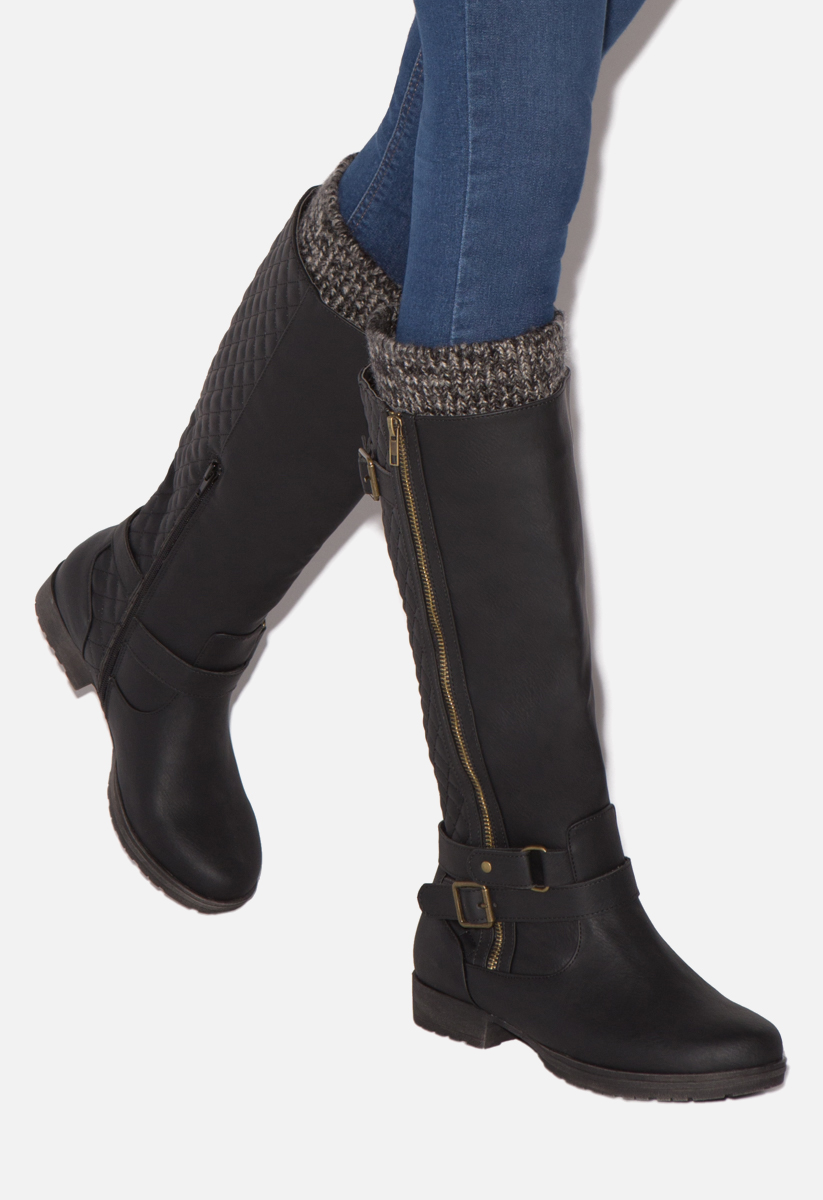 FINLEY QUILTED FLAT BOOT - ShoeDazzle