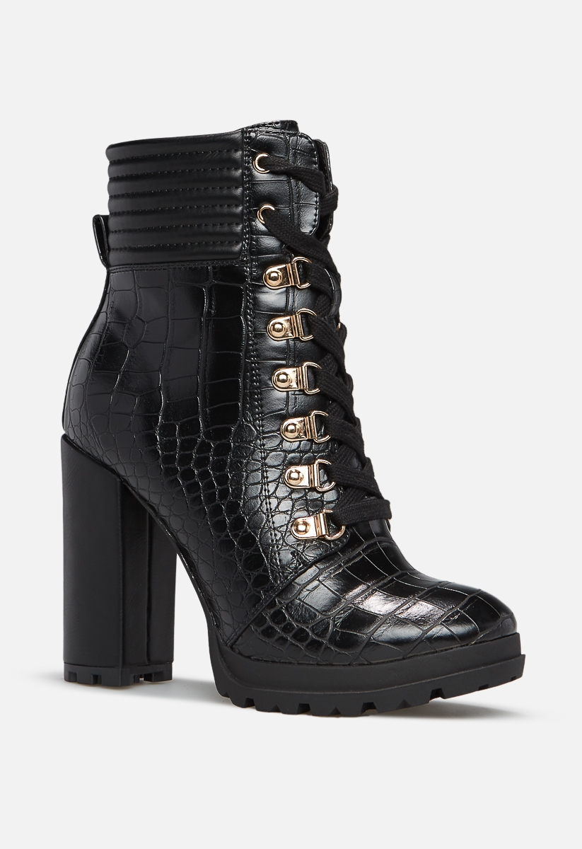 SHANDEE LACE UP BOOTIE - ShoeDazzle