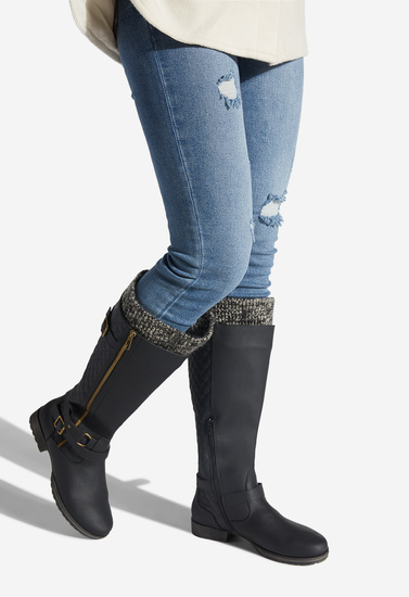 FINLEY QUILTED FLAT BOOT - ShoeDazzle