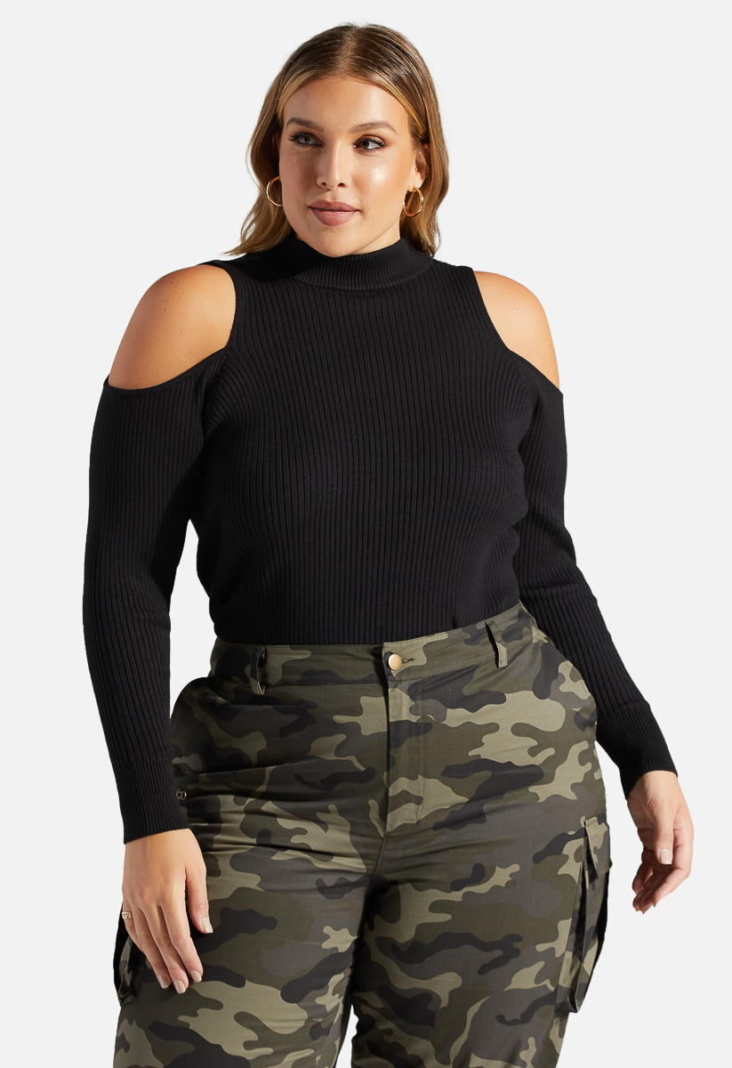 plus size keyhole sweater