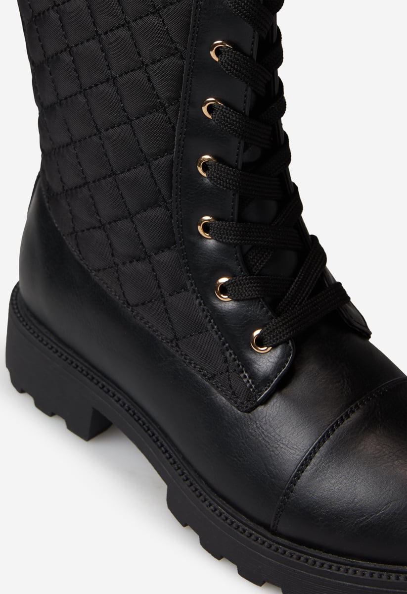 kalima quilted flat boot