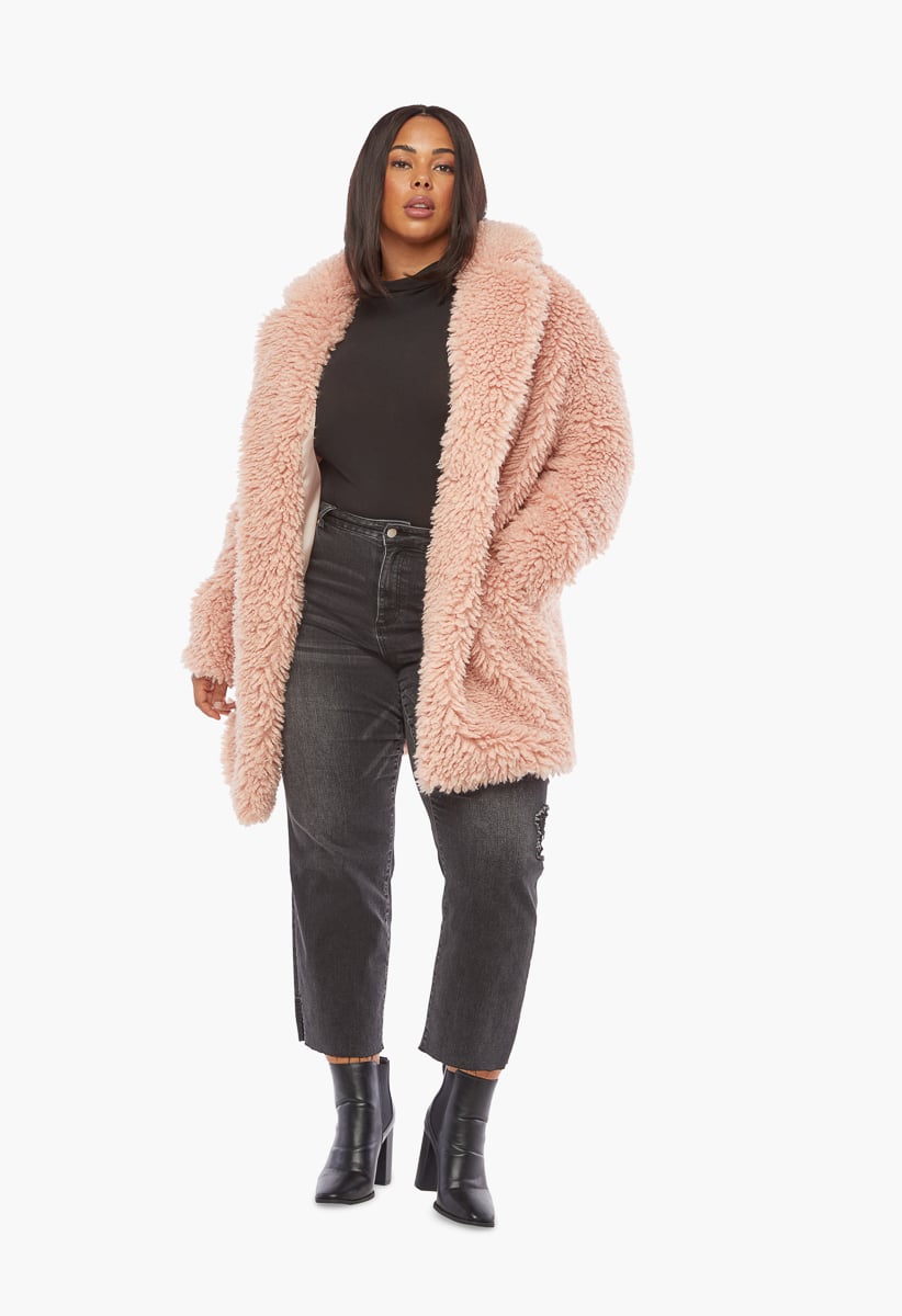 plus size teddy coat