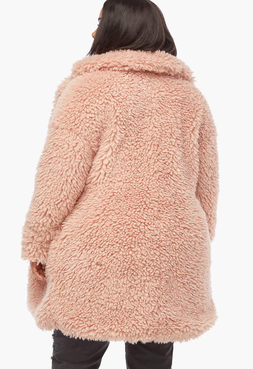 plus size teddy coat