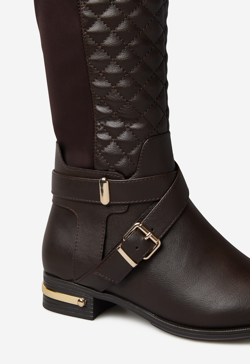 annabeth quilted flat boot