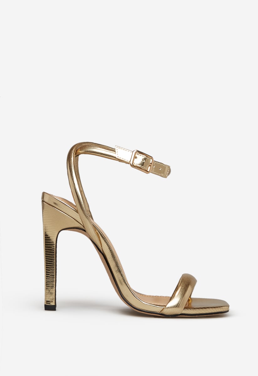 shoedazzle gold heels