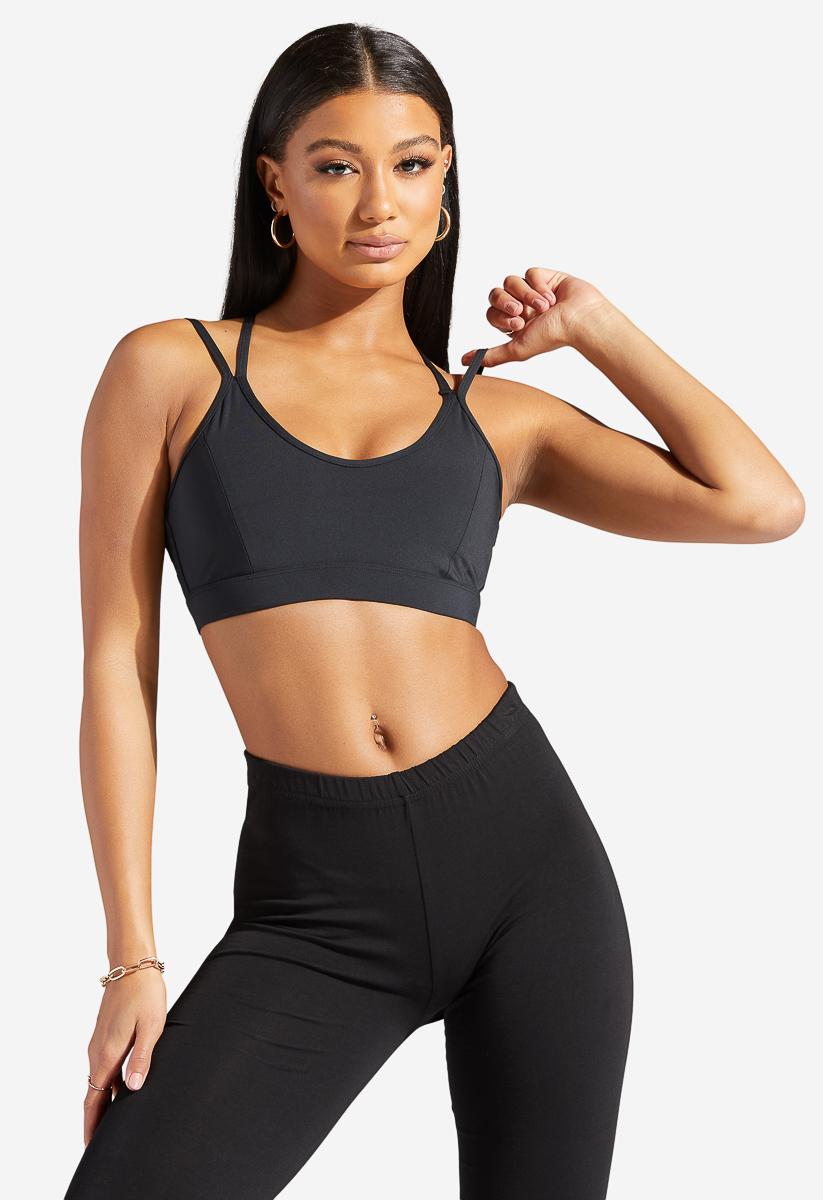 lattice front sports bra