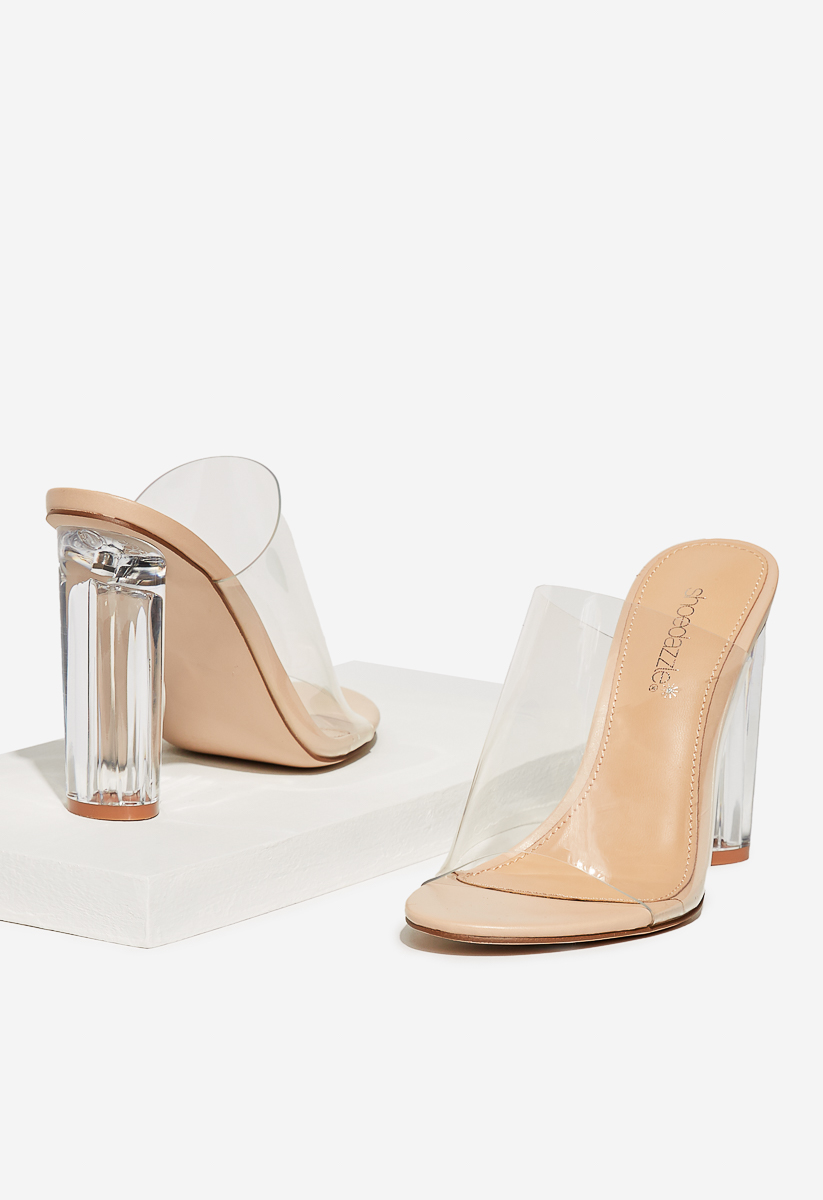 nephele clear heeled sandal