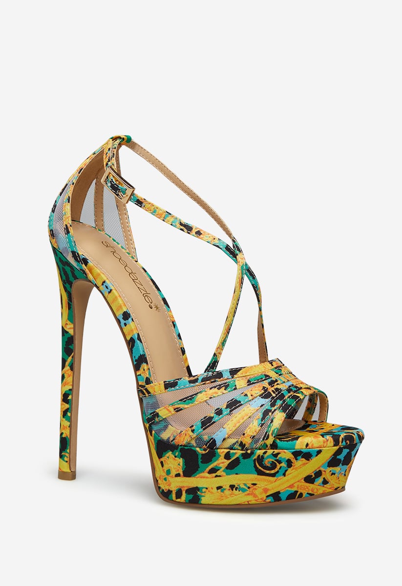 shoedazzle yellow heels