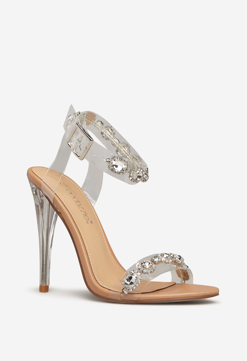 embellished clear sandals