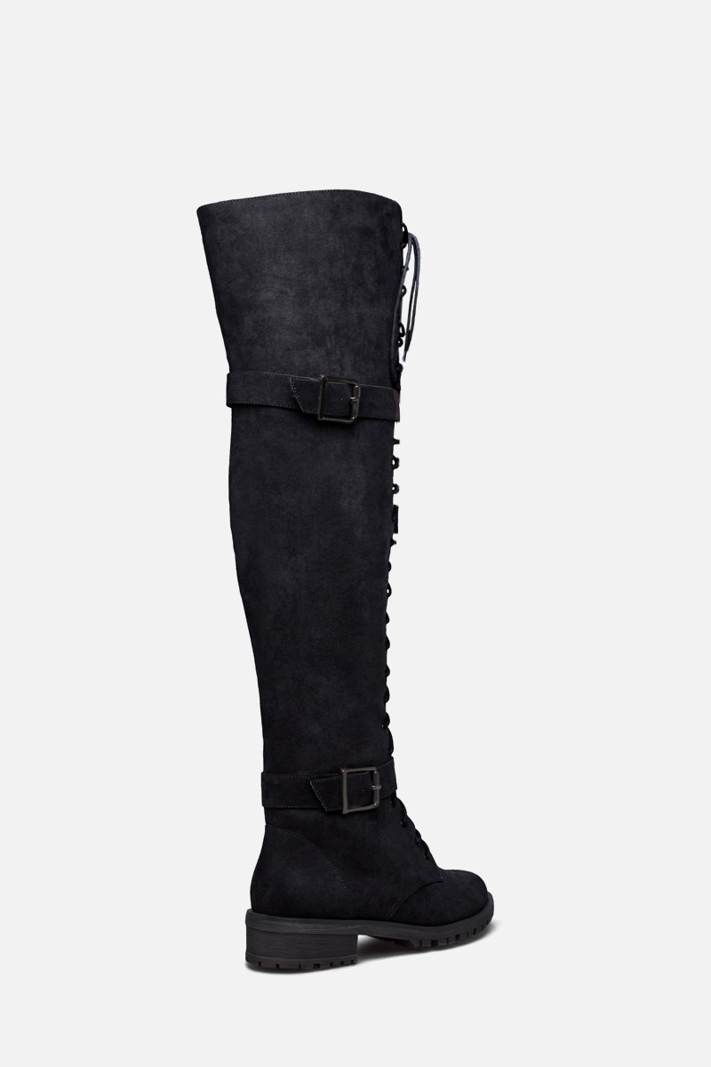 piper thigh high combat boots