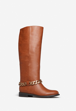 Nettie Chain Embellished Flat Boot