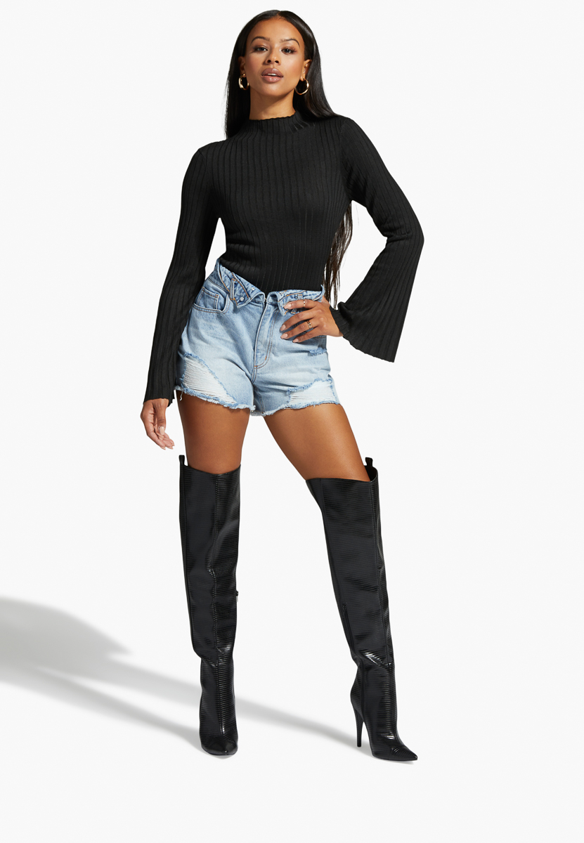 BELL SLEEVE SWEATER TOP - ShoeDazzle