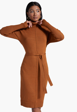 Mock Neck Sweater Dress