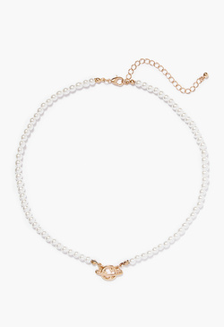 Lexi Irregular Pearl Necklace With Orb Detail