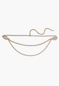Carly Pave Ring Draped Chain Belt