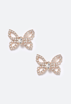 Adriana Crystal Butterfly Stud Earrings